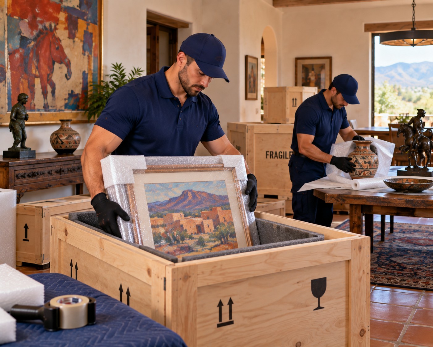 Moving Fine Art in Santa Fe: A Careful Approach to Decorative Collections